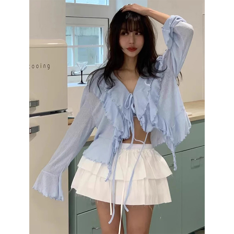 Street Fashion Korea - MEXZT recadrée chemises blanches femmes mode