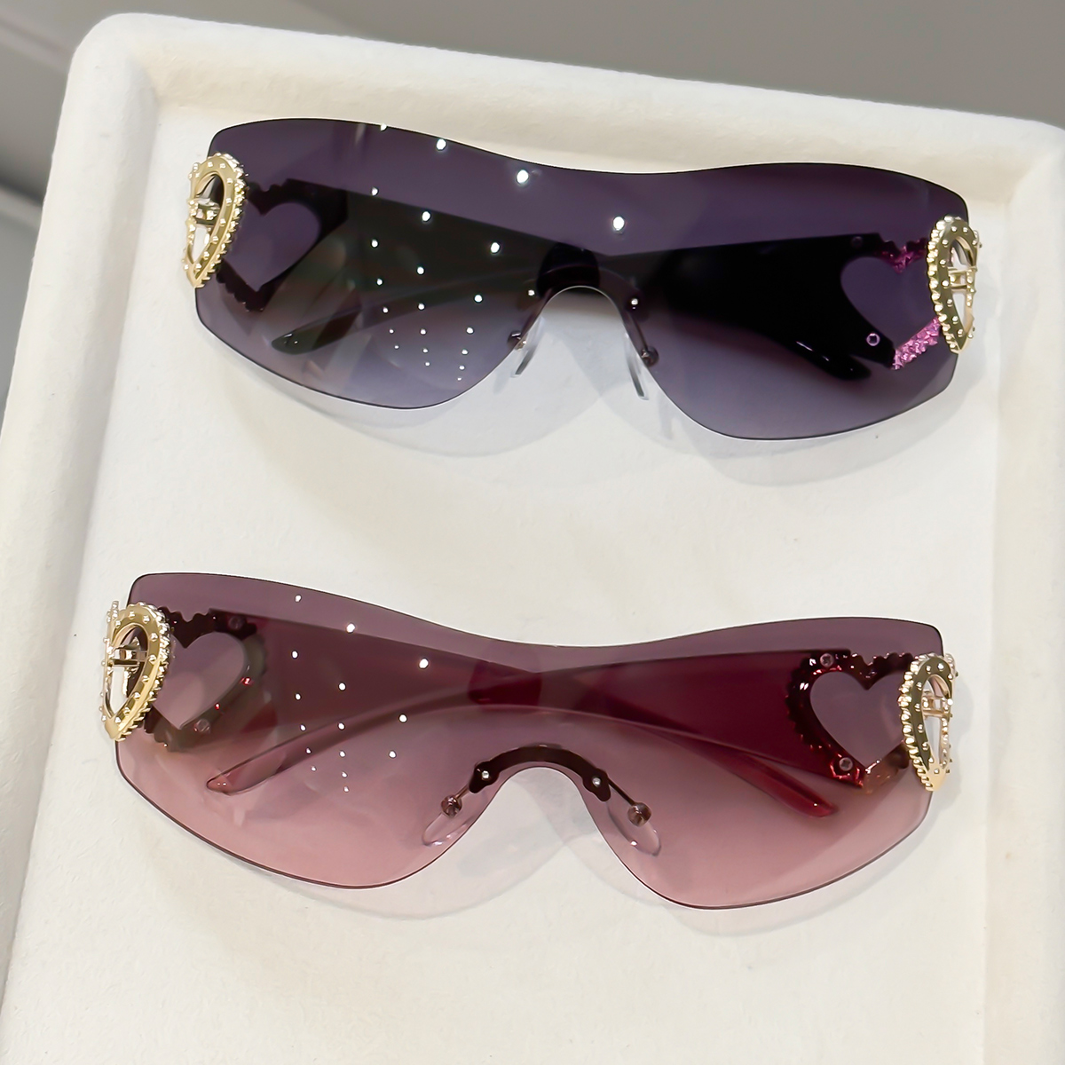 Street Fashion Glasses - 2 paires de lunettes Y2K sans