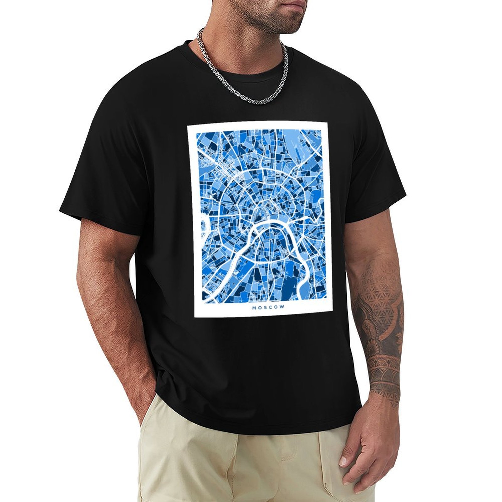 Street Fashion Moscow - T-shirt à manches courtes décontracté et
