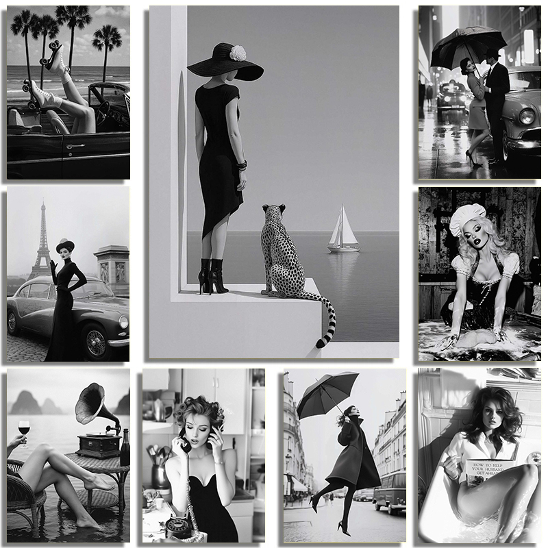 Street Fashion Model - Affiche d'art de portrait de modèle
