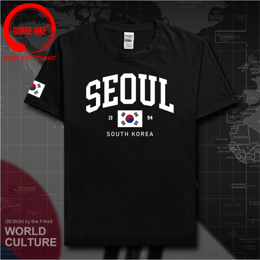 Street Fashion Of Seoul - T-shirts unisexes avec drapeau sud-coréen de