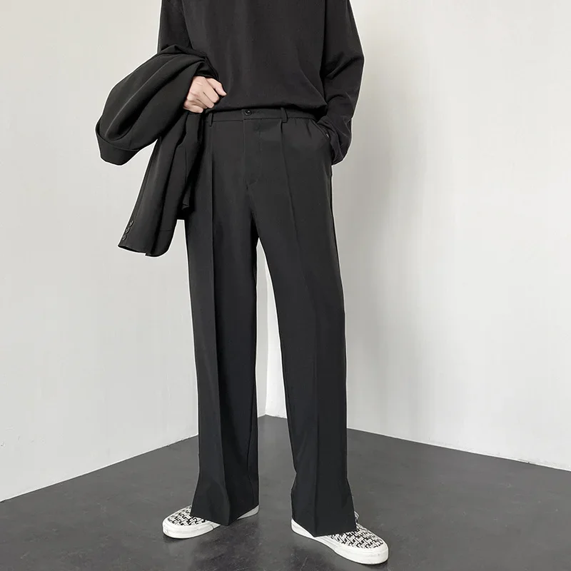 Street Fashion Korea - Pantalon de costume ample et droit
