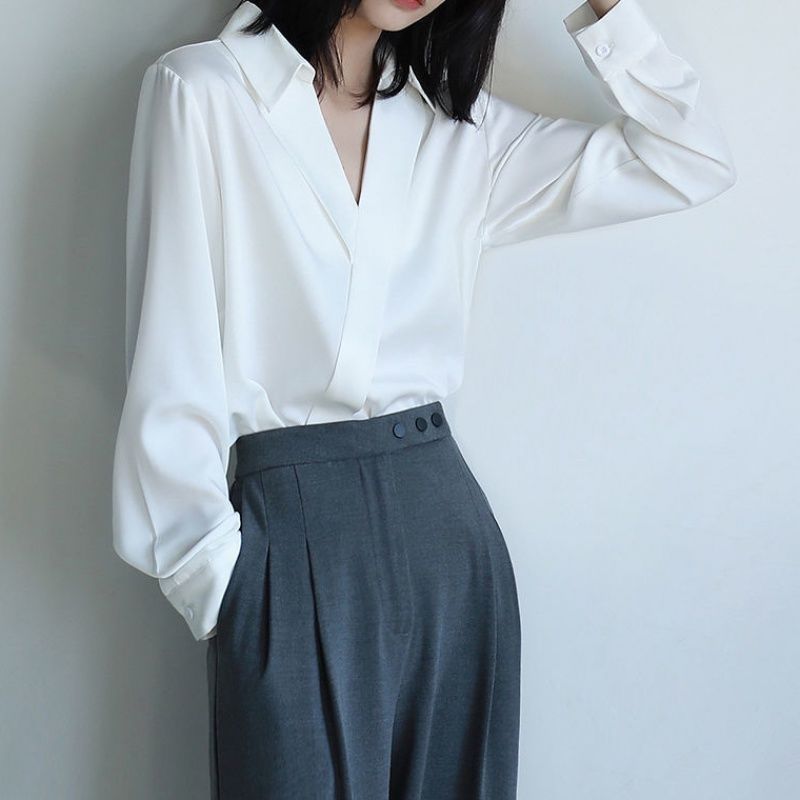 Gidyq-Chemises noires en mouss - Street Fashion Korea avis et prix