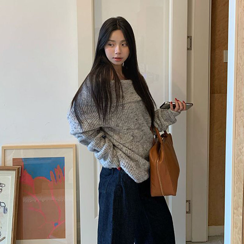Pull élégant à épaules dénudée - Street Fashion Korea avis et prix