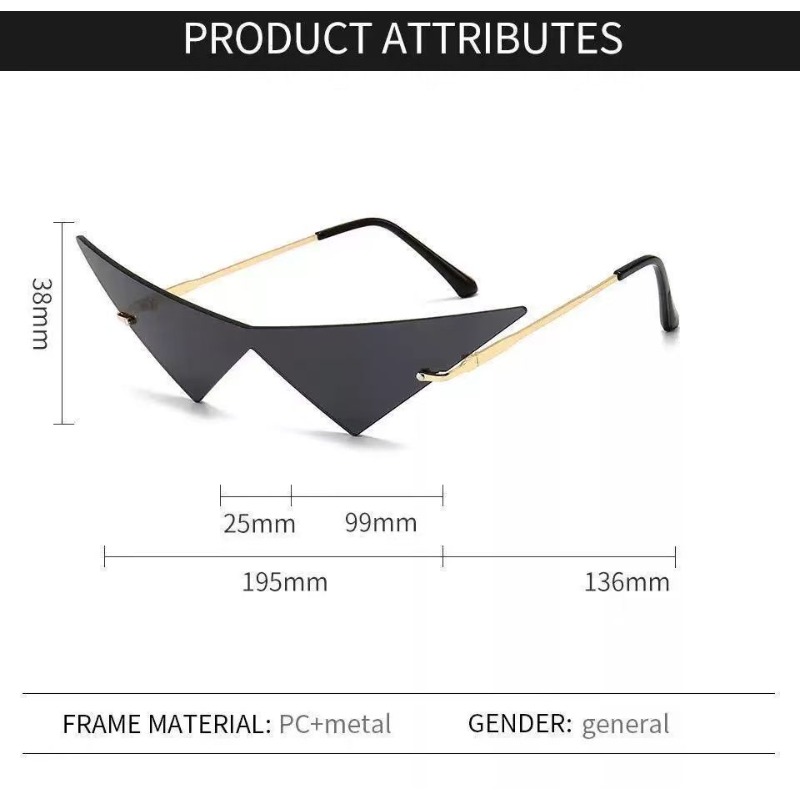 Lunettes de soleil triangulair - Street Fashion Glasses avis et prix