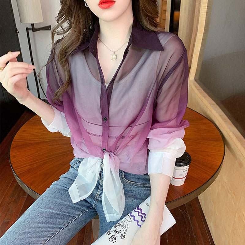 Chemise en mousseline de soie  - Street Fashion Korea avis et prix