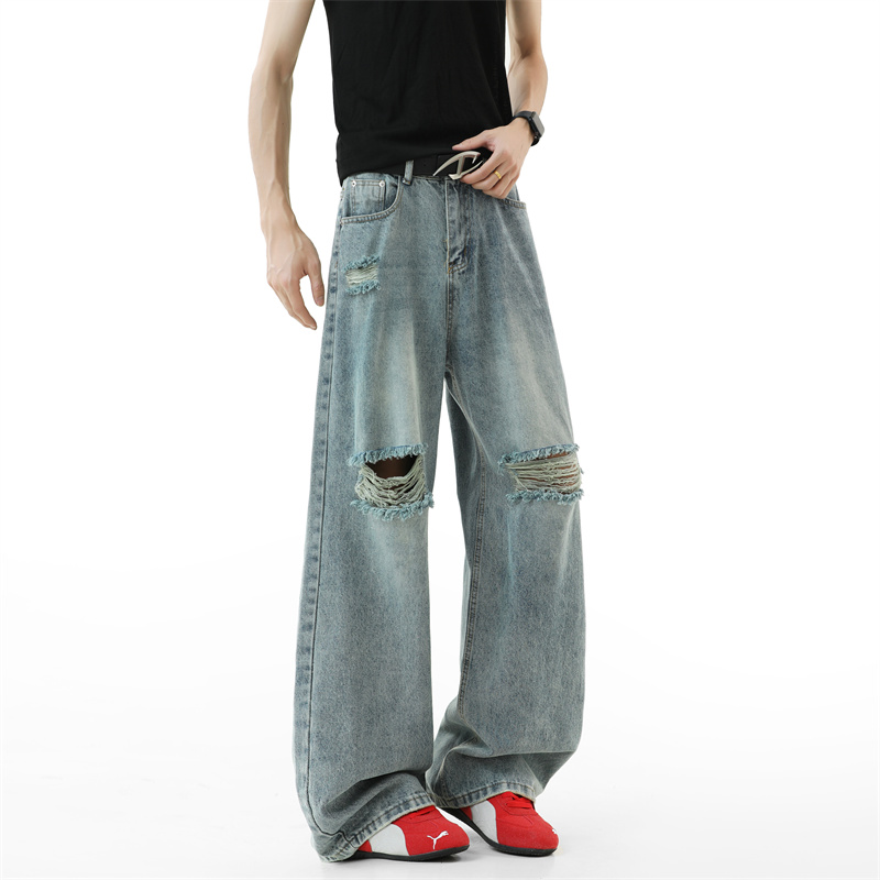 Jean déchiré pour hommes, Bagg - Street Fashion Fall 2025 avis et prix