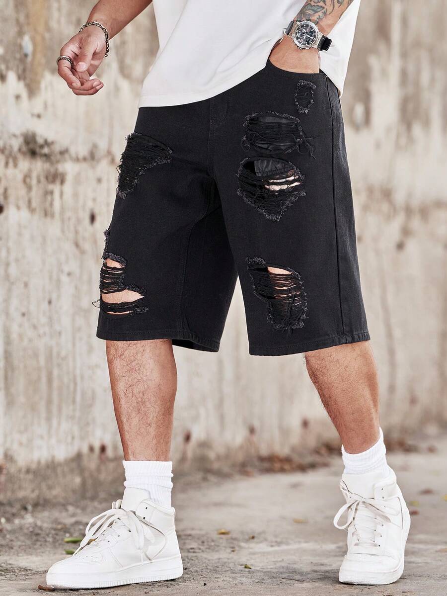 Shorts en jean déchirés décont - Distressed Jean Rip avis et prix