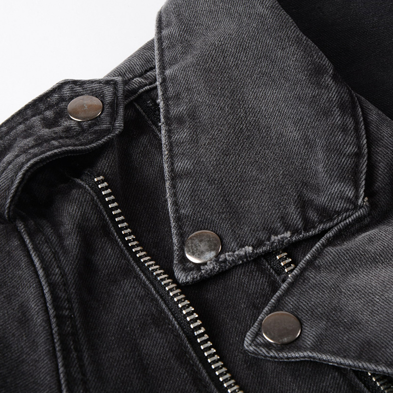 Sokotoo-Veste de motard en den - Distressed Jean Rip avis et prix