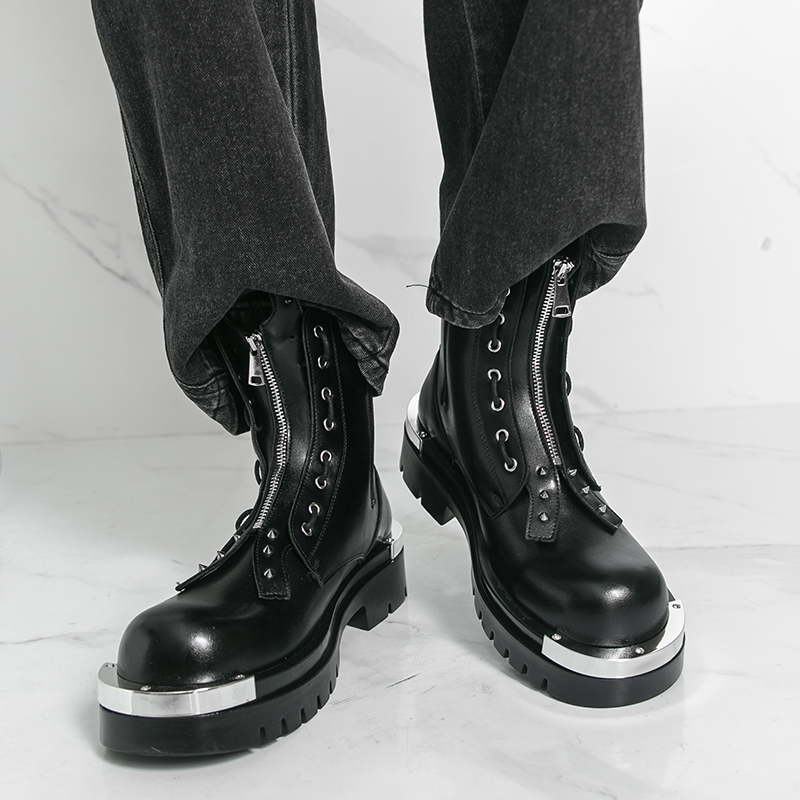 Bottes à semelles épaisses pou - Street Fashion Walking avis et prix