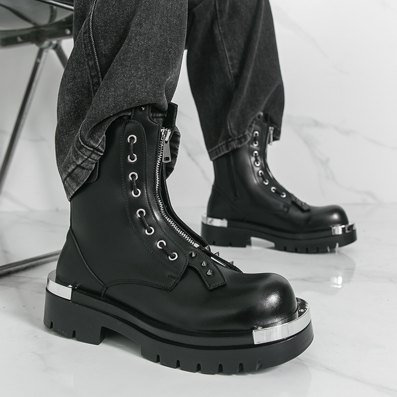 Bottes à semelles épaisses pou - Street Fashion Walking avis et prix
