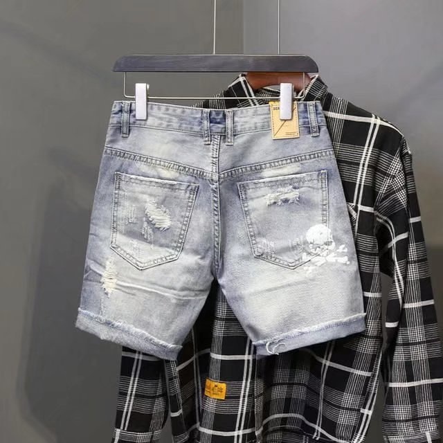 Été hommes usé perle trou mend - Street Fashion Korea avis et prix