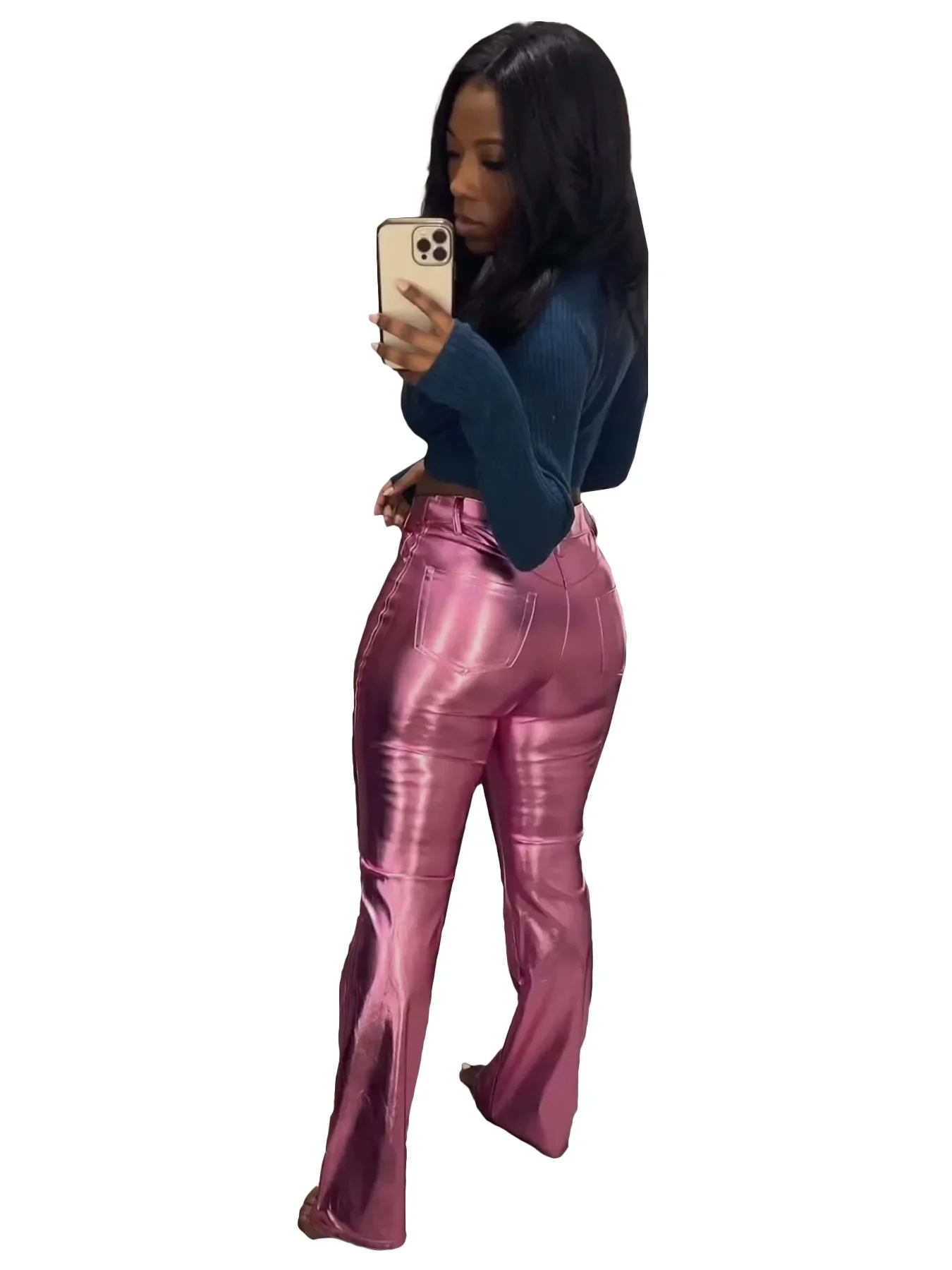 Pantalon évasé taille haute po - Street Fashion Fall 2025 avis et prix