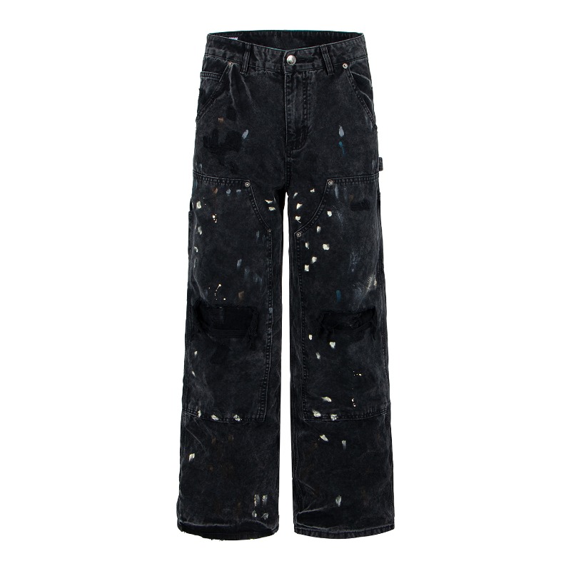 Pantalon en jean déchiré à jam - Street Fashion Of Japan avis et prix